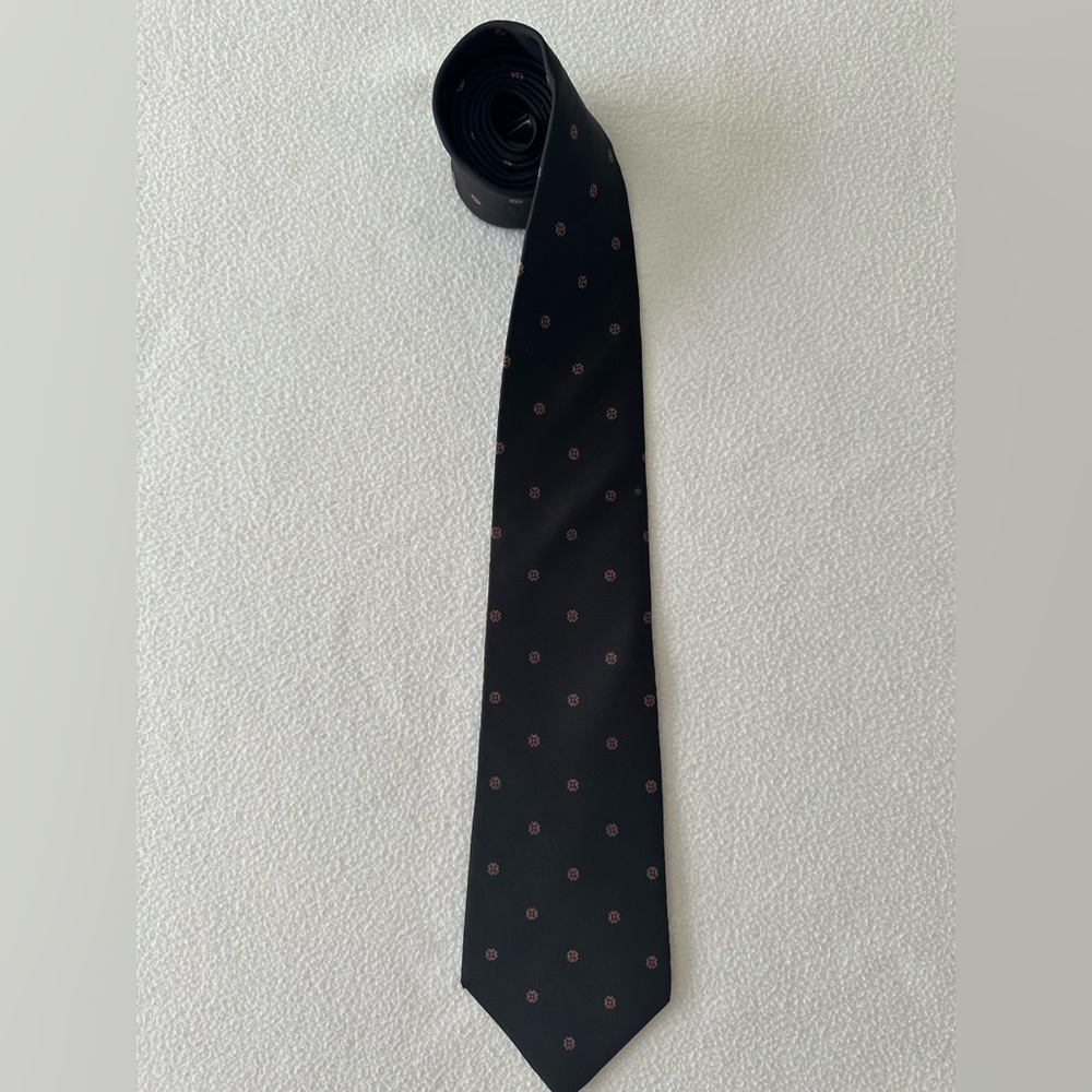 Christian Dior Necktie Men's Blue Silk Tie Italian Woven Silk Fabric USA Made